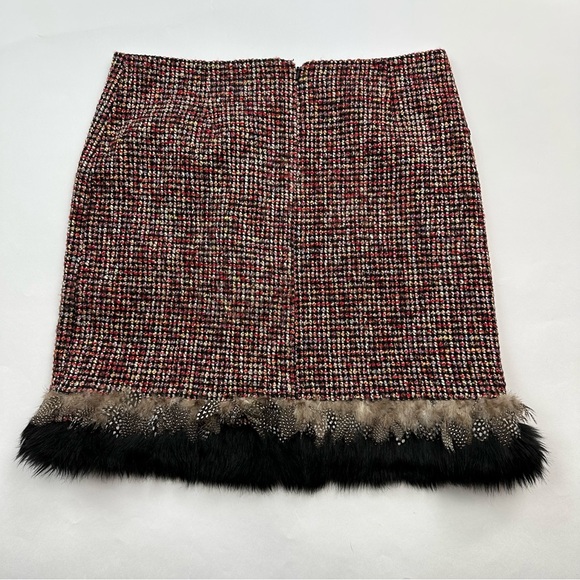 Dizzy Lizzie Tweed Feather Trim Skirt Size 10 - Picture 6 of 10